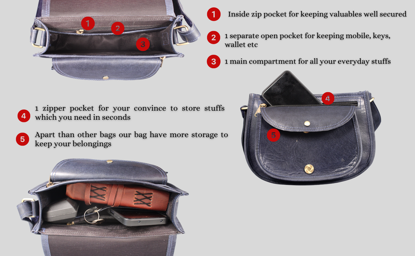  Women's Saddle Crossbody Handbag Genuine Leather Evening Shoulder Sling Bag